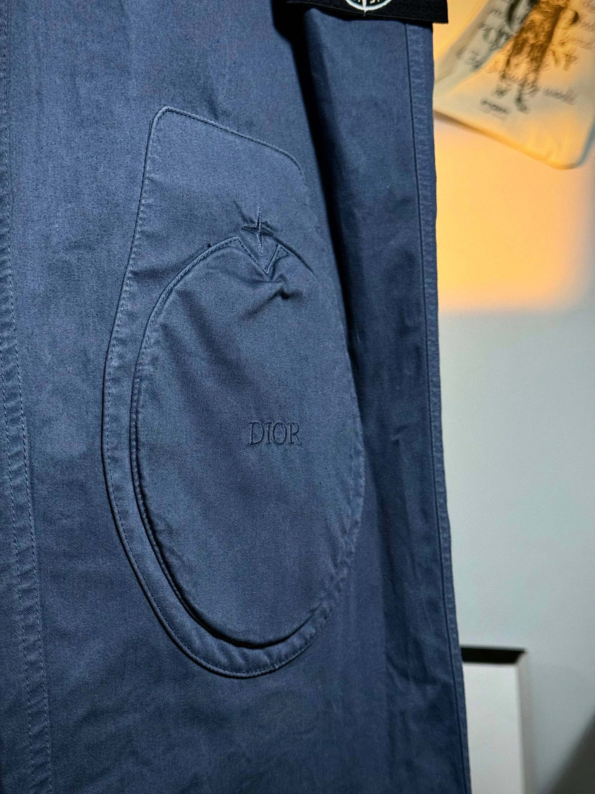 Dior x Stone Island Cotton-Blend Satin Loose-Fit Pants, фото 2