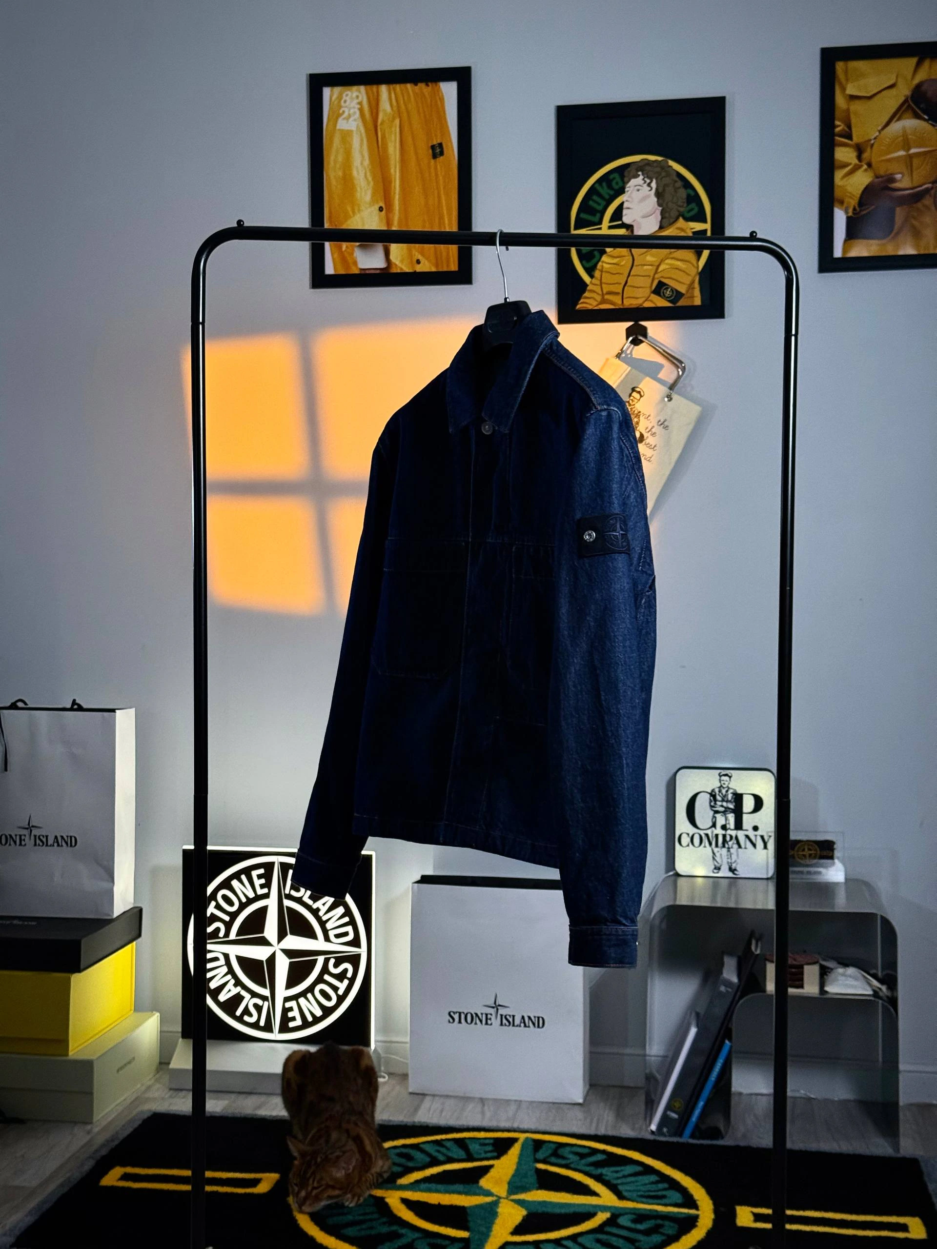 Stone Island Indigo Denim-Rinsed Jacket, фото 2