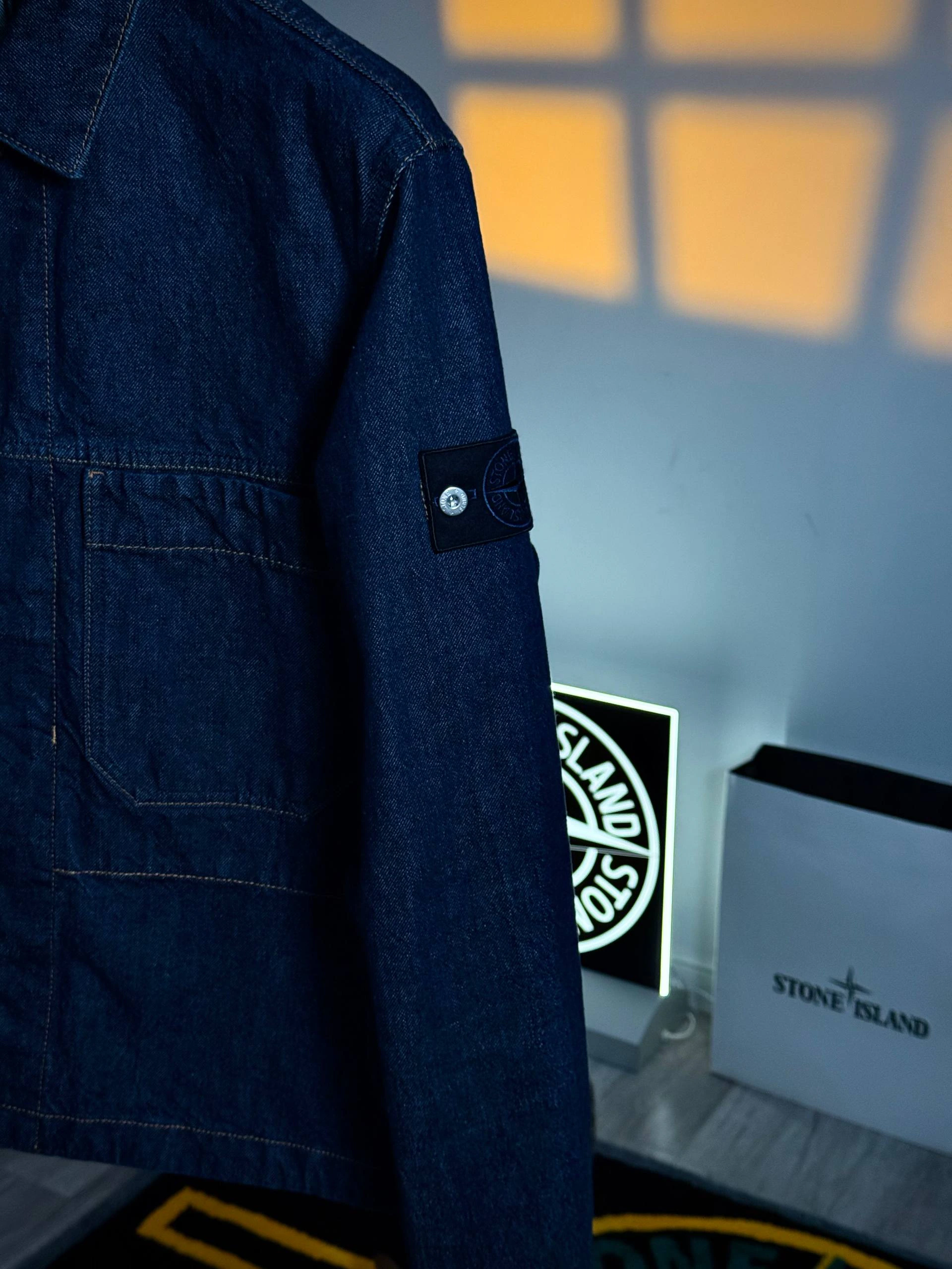 Stone Island Indigo Denim-Rinsed Jacket, фото 3