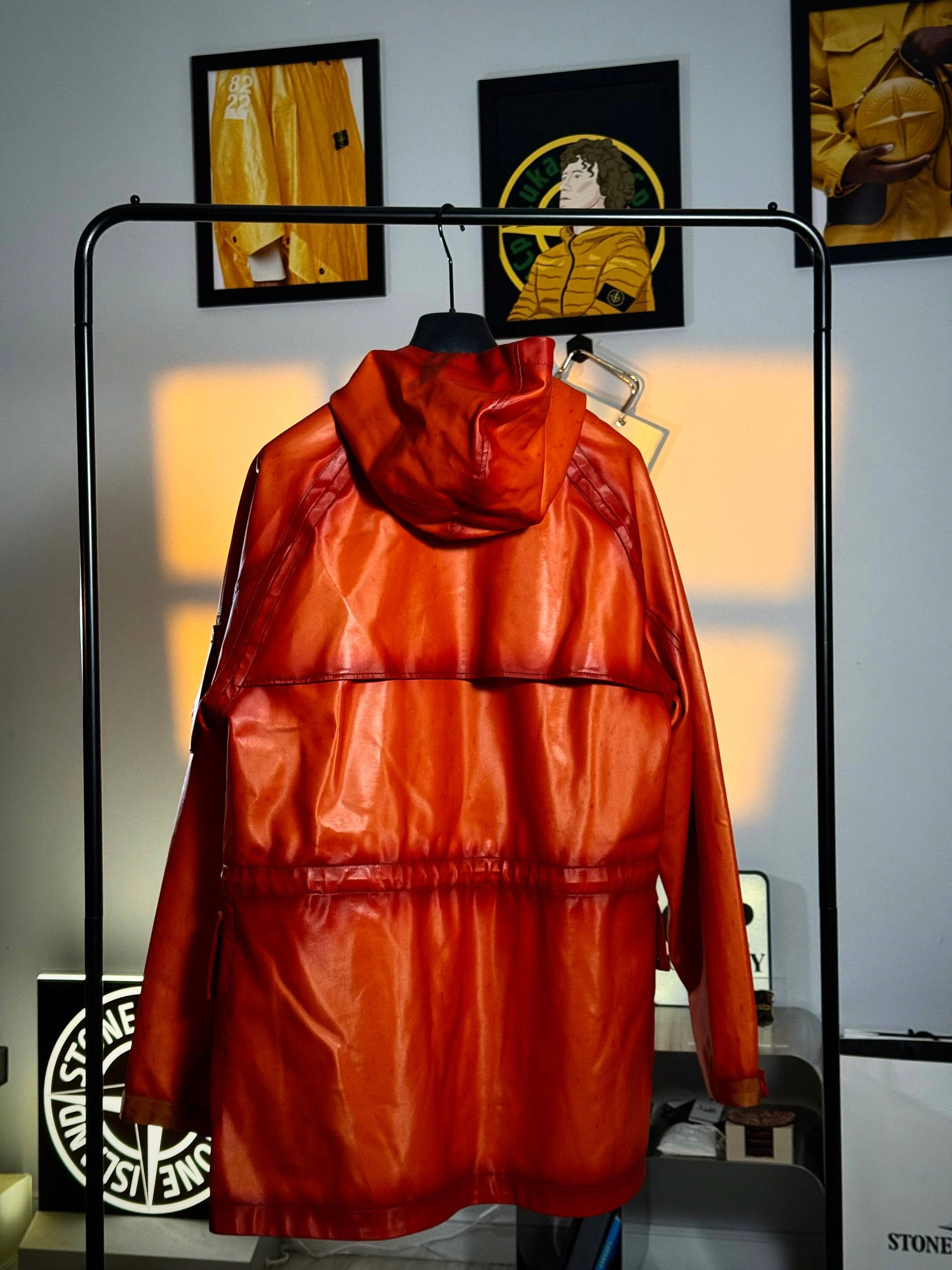C.P. Company Orange Bi-FILM Garment Dyeing Pocketed Fisherman Jacket, фото 3