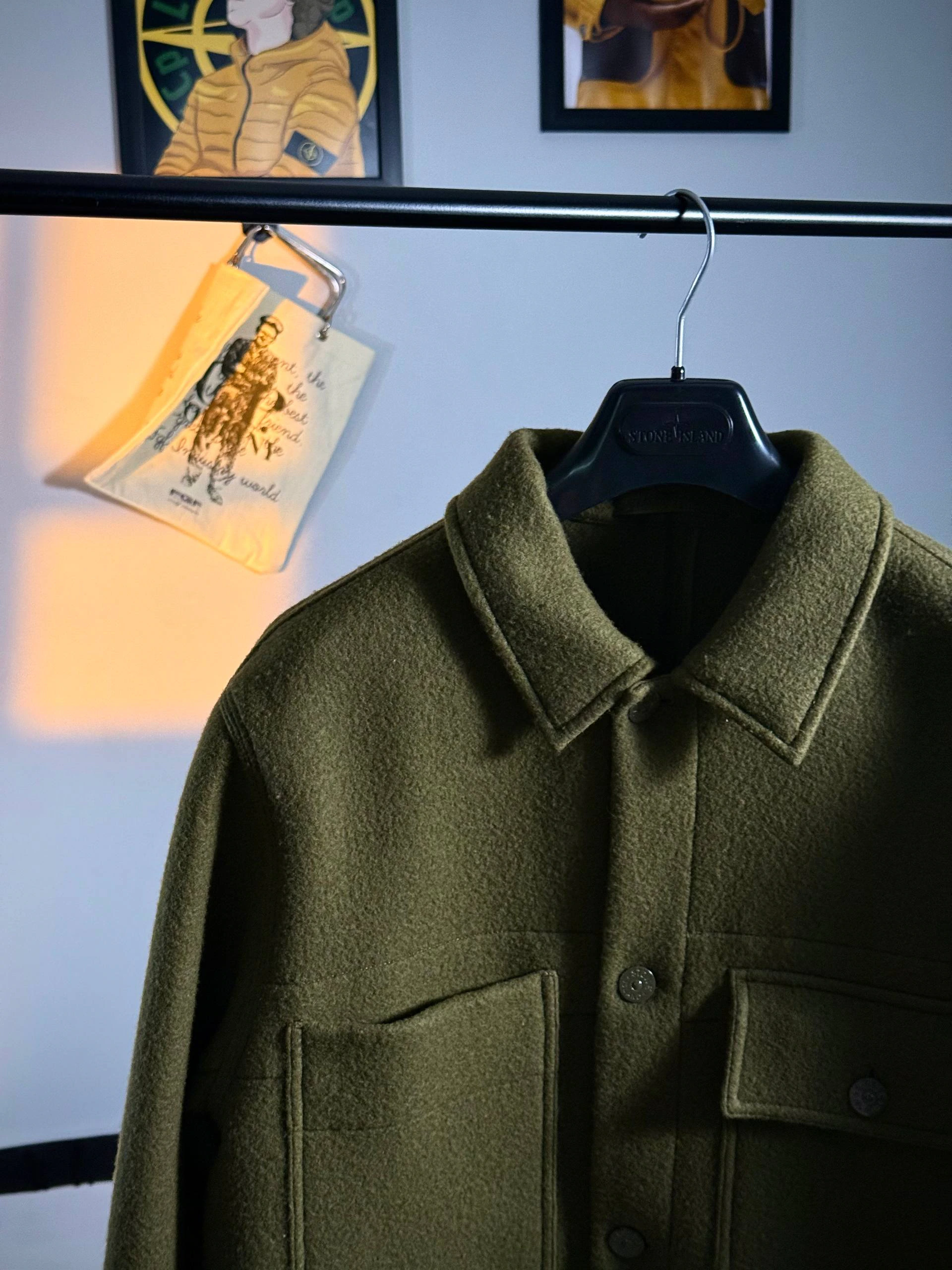 Stone Island Ghost Piece Heavy Melton Wool Ghost Jacket, фото 4