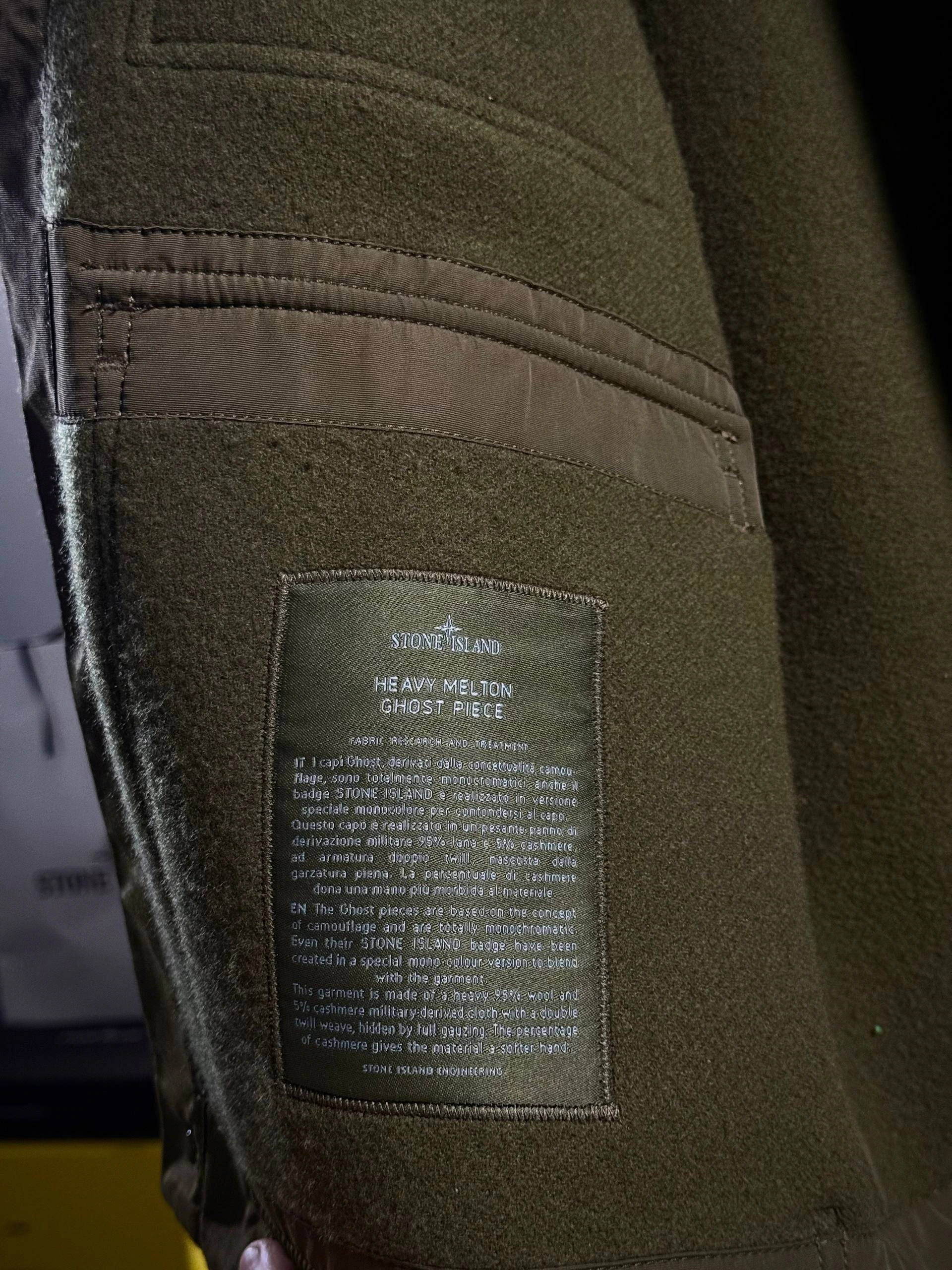 Stone Island Ghost Piece Heavy Melton Wool Ghost Jacket, фото 5
