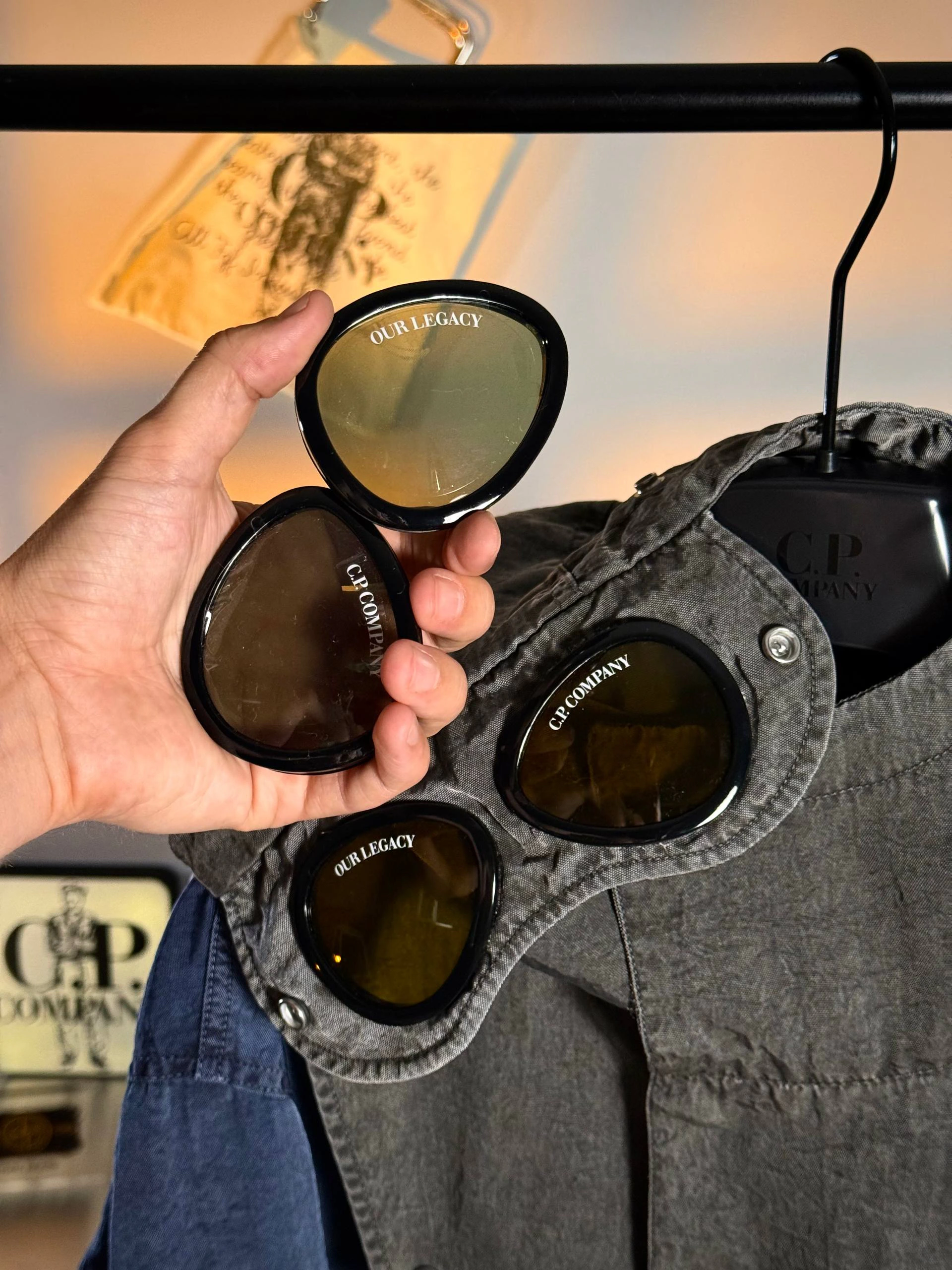 C.P. Company x Our Legacy OXFORD FIELD JACKET and DETACHABLE GOGGLE HOOD, фото 5