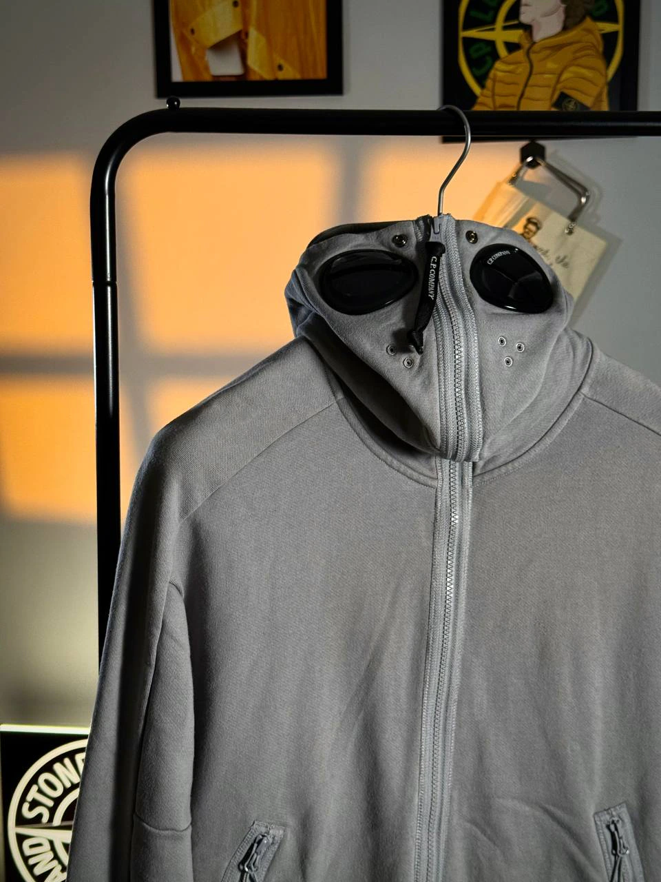 C.P. Company Diagonal Raised Fleece Zip Hoodie, фото 3